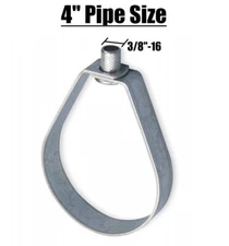 LOT OF 10-4" Pipe Swivel Loop Hanger Tolco Fig 200 Style Adjustable Band 3/8"-16
