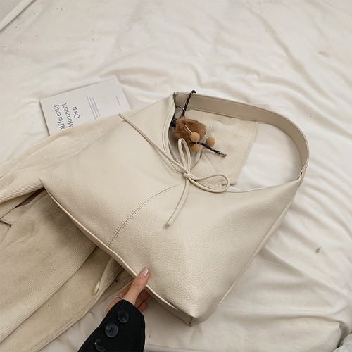 Bolso de Hombro para Mujer Color Sólido Bolso Hobo Cuero PU Bolso Media Luna Mini Cartera H - Imagen 20 de 24