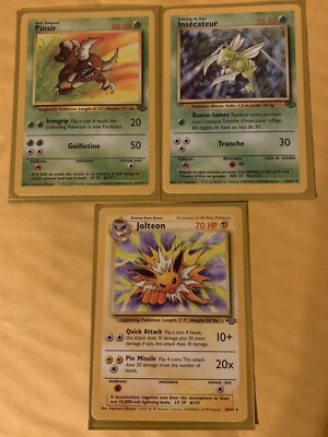 Pokémon Jungle Lot Jolteon 20 Franch France Card Insecateur Rare Pinsir See Pics