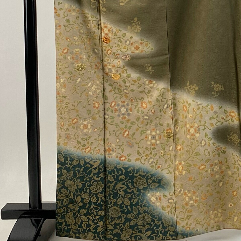 Visiting kimono Homongi Length 166Cm Sleeve 68Cm L Chinese Pattern