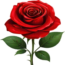 30 Custom Simple Red Rose Personalized Address Labels