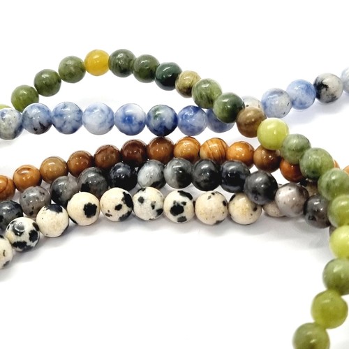 x5 Strands Gemstone Beads Jewellery Craft Beads Stones - 4mm Round - Picture 2 of 14