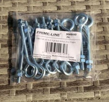 10pack Heavy-duty Eye Bolts with Nuts 1/4" 20x4" Zinc Plated Steel Hex Head New