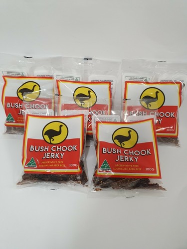 Australian Bullbar Bush Chook Beef Jerky 5x 100g! Healthy Handcrafted Protein - Picture 2 of 3