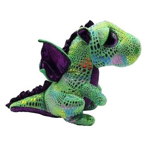 Ty Beanie Boos Aschendrache Plüsch grün lila 6 Zoll Glitzeraugen glitzernd 2015 - Bild 3 von 9