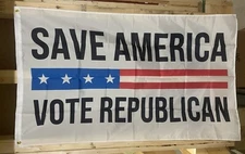 Vote Republican Flag FREE SHIP Save America Red Trump Desantis USA Sign 3x5’