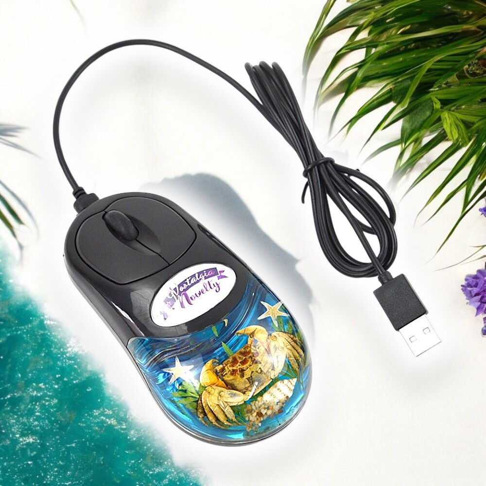 Nostalgia Novelty Fake Crab Aquamouse for Computer - USB, Y2K