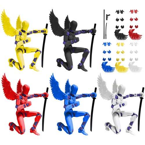 13cm Multi-Jointed Movable Robot Dummy Figures Toys Full Body Mechanical Toy QDE