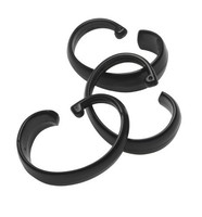 Carnation Home Fashions Hang Ease c Type Plastic Shower Curtain Hooks, Black, on sale Carnation Home Fashions Hang Ease c Type Plastic Shower Curtain Hooks, Black, on sale