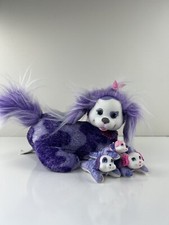 Puppy Surprise Tessa With 3 Puppies Purple Stuffed Animal Plush Toy Dog Babies
