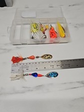 6 Fishing Lures French Blade Spin Bait hand crafted high quality materials.