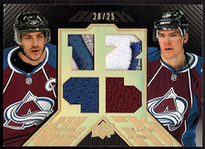 JOE SAKIC PAUL STASTNY 2008-09 Upper Deck Black Quad Game Used PATCH Sick #20/25