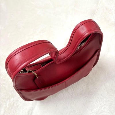 Old Coach Ergo Zip Shoulder bag Leather Red Vintage Used 111904 | eBay