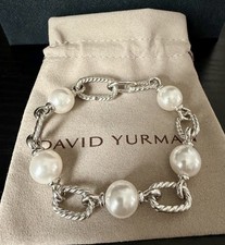 David Yurman Silver Madison Pearl Bracelet
