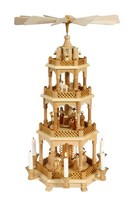 Pyramide Christi Geburt Mit Engeln Natur Bxhxt 29X58X29Cm Neu Holzpyramide Holz