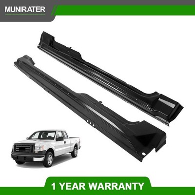 New Black Rocker Panel For Ford F150 2009-2014 Pickup Truck Super/Extended Cab