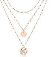 Kette Gold Damen 18K Vergoldet Wasserfest Lange Mehrreihig Mit AnhäNger Schmuck
