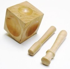 JTS Wood Dapping Block 2 Punch Set Wooden Doming Cube Forming Tool Design Shape