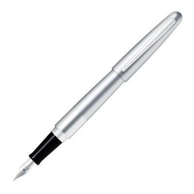 Pilot Cocoon Fountain Pen Medium Nib Silver Body (FCO-3SR-S-M)