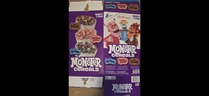 Monsters Muppet Variety Pack Cereal 3 Pack Box Only Frankenberry Chocula Henson