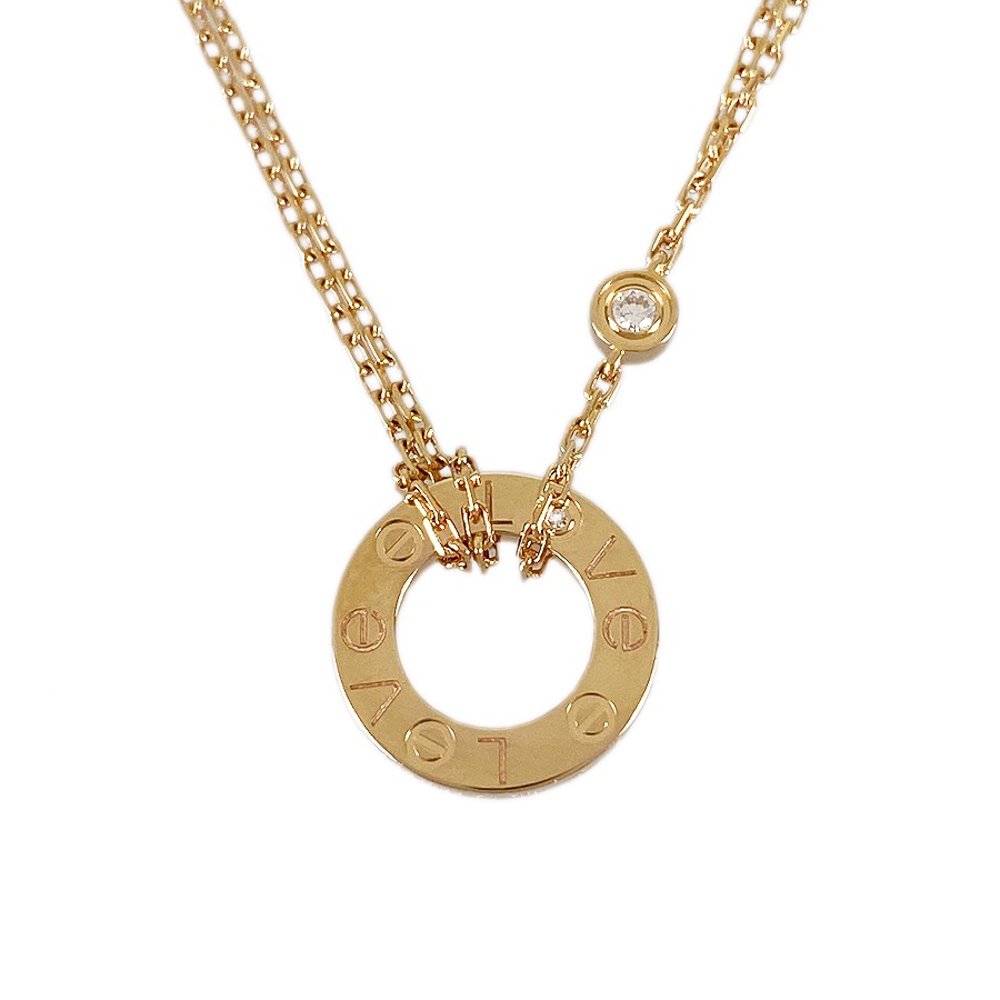 Cartier Love Circle Rose gold Diamond Necklace