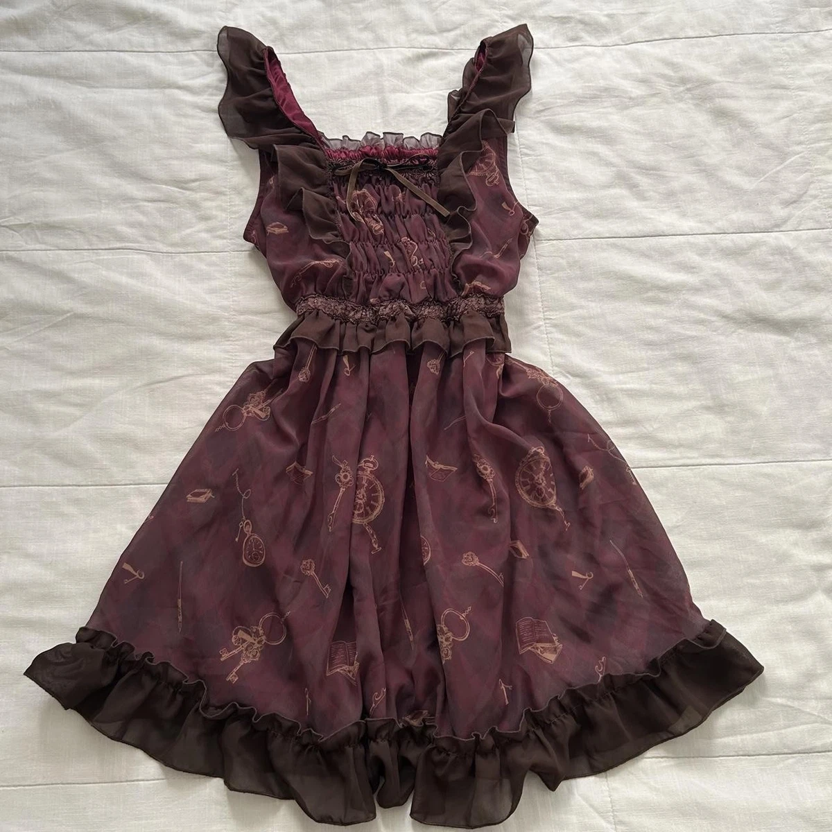axes femme red dress Axes Femme Burgundy Floral Corset Dress Lace Up Retro