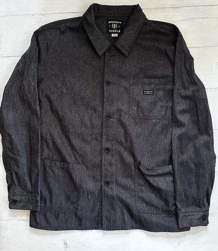 Vissla Woodshop Special Collection Men's XL Gray Button-Front Work Jacket