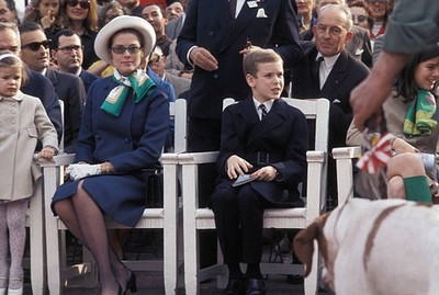 Grace Kelly Albert of Monaco during a ceremony Monaco 1970 Histoirc Old Photo