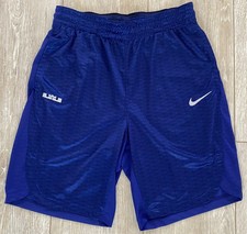 Nike Lebron James King James Blue Active Basketball Shorts Size M