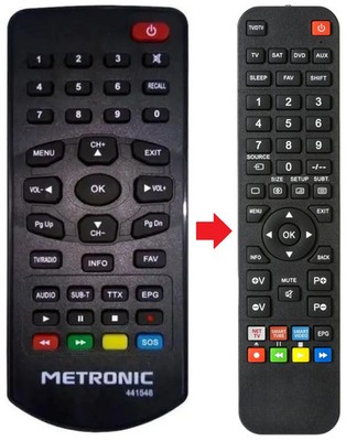 Fernbedienung passend für METRONIC ZAPBOX-COMBOSD4 | ZAPBOXCOMBOSD4