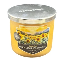 Goose Creek Wind Blown Wildflowers 3 Wick Candle 14.5 oz Meadow Greens Citrus