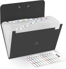 Expanding File Folder with 13 Pockets Accordion Organizer Fits A4 Letter Sized