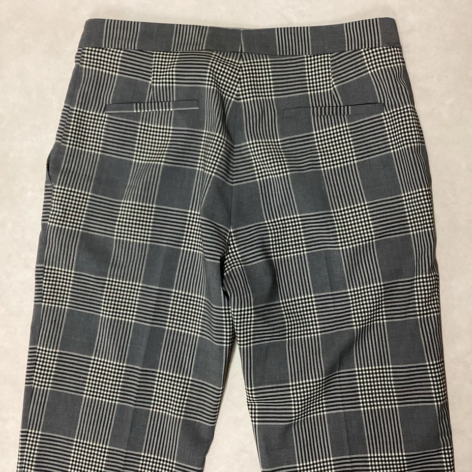 LADIES JIGSAW SLIM MID RISE GREY CHECK TROUSERS SIZE 10 (495K) - Image 2 of 4