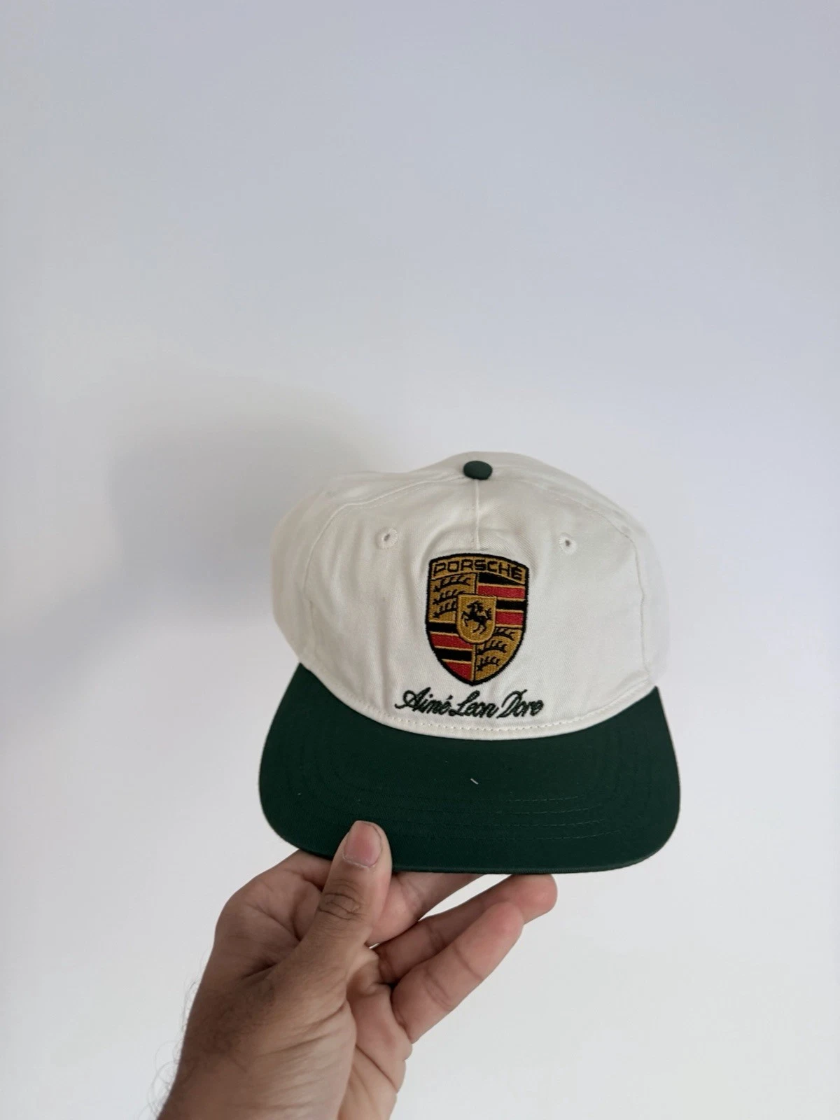 Aime Leon Dore x Porsche - Logo Embroidered Cap / Hat Green White SnapBack