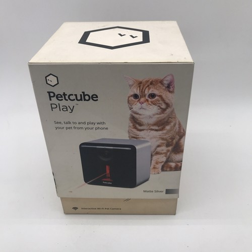 Petcube Play Wi‑Fi Cat Camera Night Vision Motion Detect Matte Silver