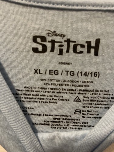 Disney Stitch “Mood” Tee. Kids 14-16. Pre-Owned Good condition. - Picture 2 of 5