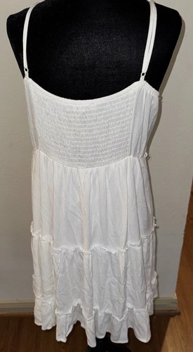 Iris Large Damen Sommerkleid weiß abgestuft Spitzendetail Viskose/Polyester V-Ausschnitt - Bild 12 von 13