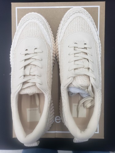 Scarpe da tennis Dolce Vita Dannis avorio platform comode sneakers tessuto nuove P62B - Foto 4 di 13