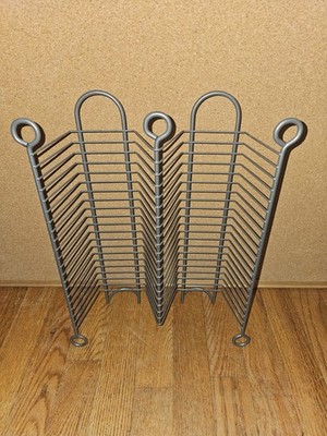 CD Metal Rack Media Storage Black Compact Disc Holder Organizer Tower