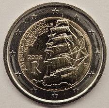 Italy 2 euro coin 2025 Amerigo Vespucci Tour Mondiale 2023-2025