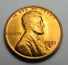 1951-D Lincoln Wheat Cent Brilliant Uncirculated (BU)