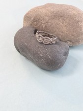 925 Sterling Silver Vintage Open Filigree Swirl Band Ring Size 5.5
