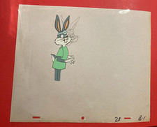 Original Warner Bros Animation Production Cel w/ Sketch Bugs Bunny Loony Tunes!