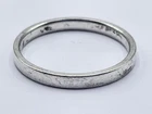 Beautiful Vintage Sterling Silver Plain Wedding Band Ring Size S