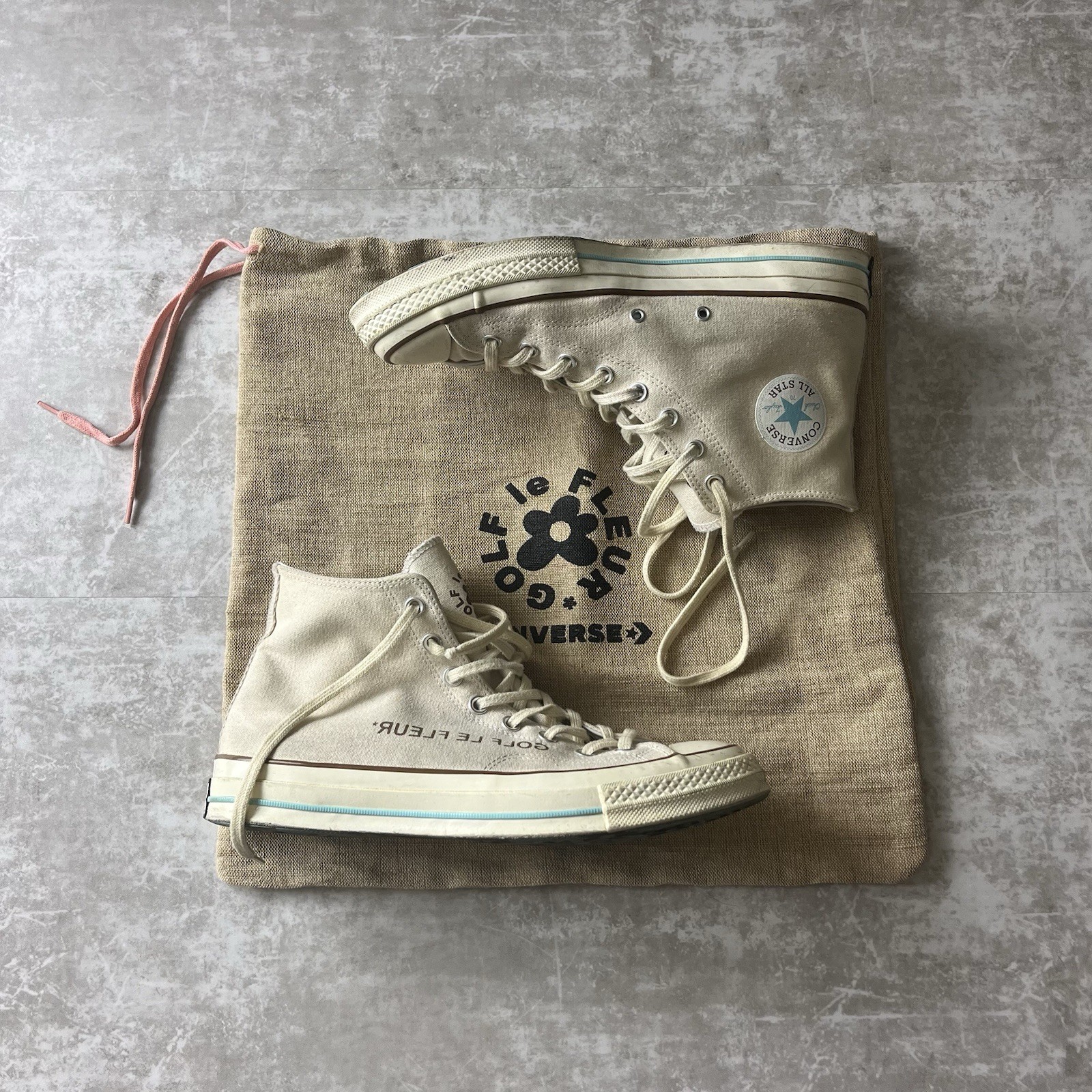 Le Fleur Chuck Taylor 70 High Top Cream Blue Tyler The Creat