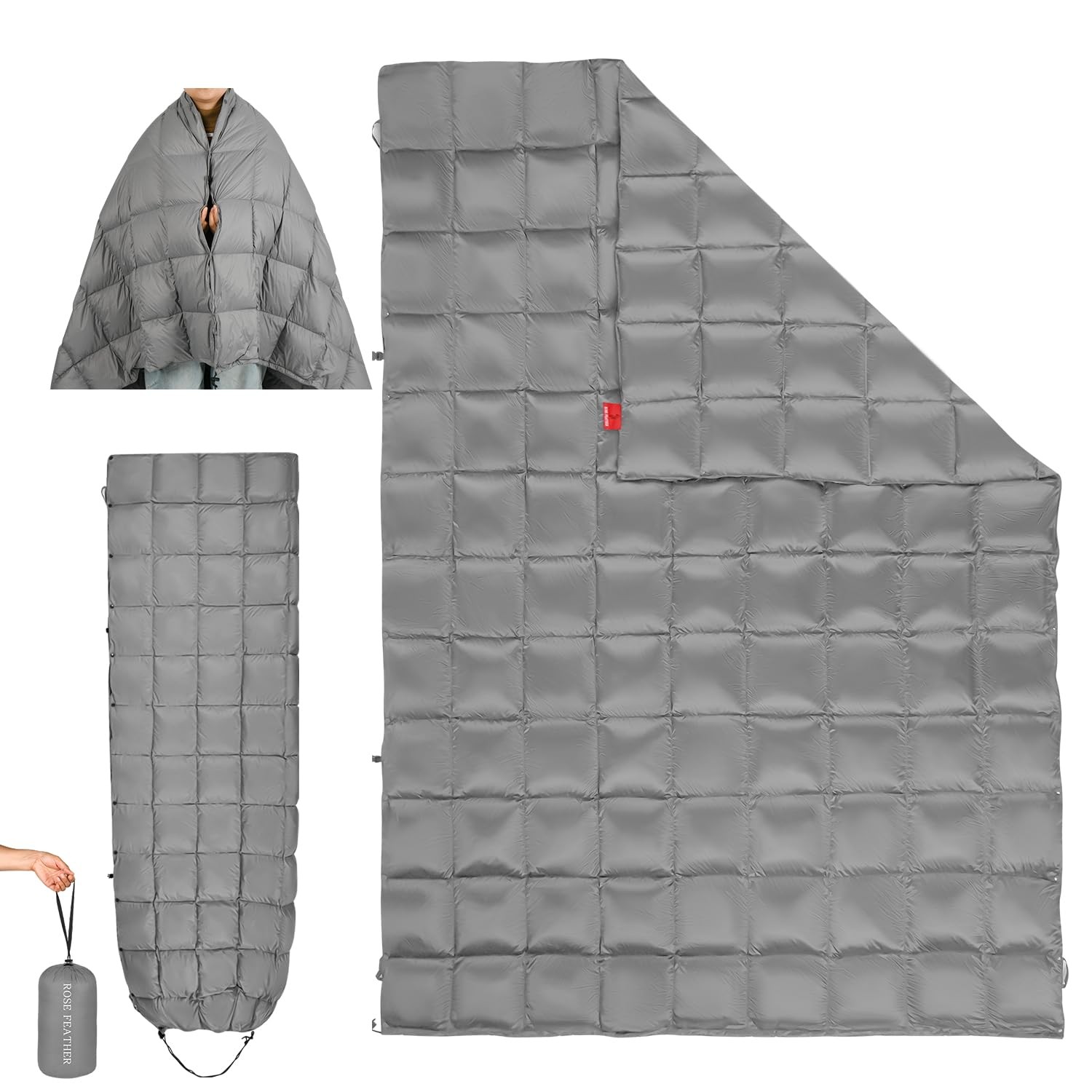 Down Camping Blanket, Lightweight Outdoor Travel Blanket, Puffy Sleeping Bag ...