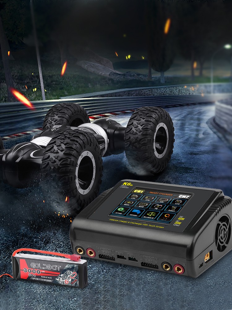 Dual Channel RC Lipo Battery Charger with Touchscreen LCD &ndash;200W AC/400W DC 12A&times;2