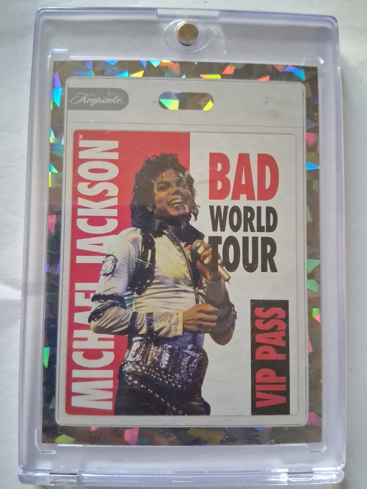 2025 Keepsake Michael Jackson Bad  Tour VIP Pass Silver Parallel 9/15 SP
