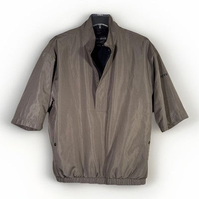 Dryjoys By Footjoy Pullover Rain Windbreaker - Men's M - 1/2 Sleeve 1/4 Zip Snap
