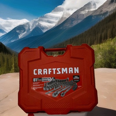Craftsman CMMT82335 81 pc. Gunmetal Chrome Mechanic's Tool Set BRAND NEW 